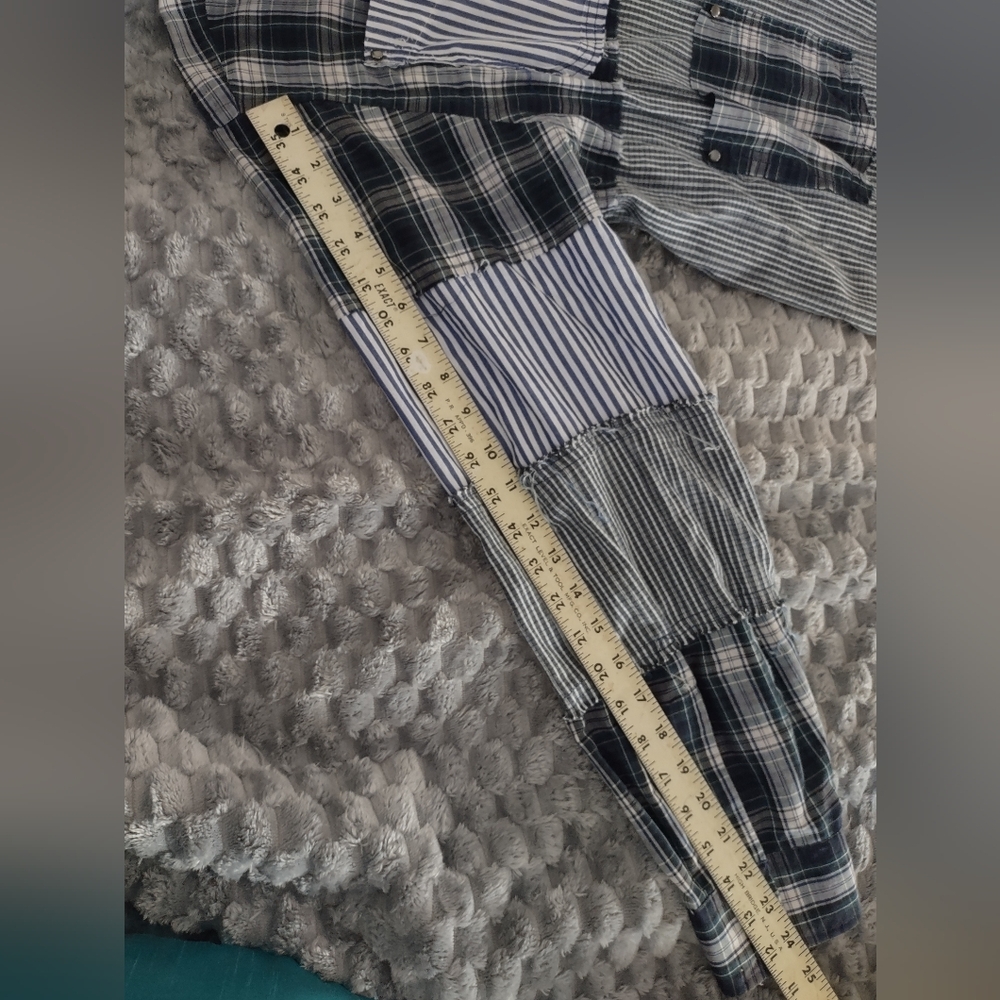 Upcycled Grunge Plaid Shirt - Picture 11 of 11